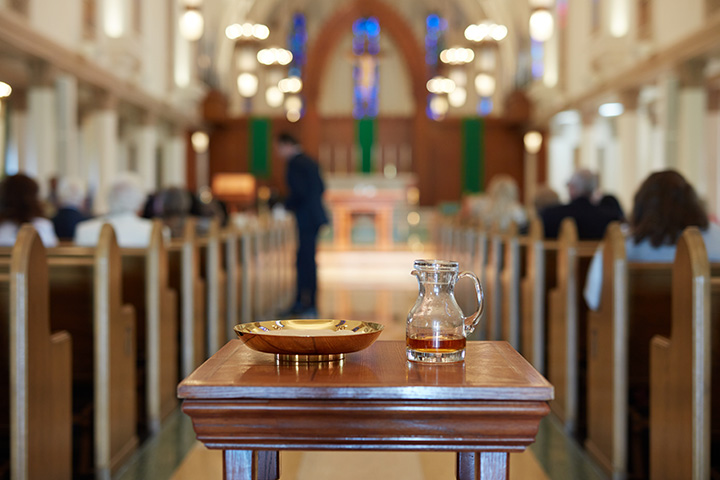 Inside Sacred Heart Chapel during mass